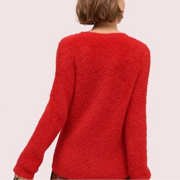 kate spade cortland mainline crewneck sweater Red NWT - Picture 3 of 10